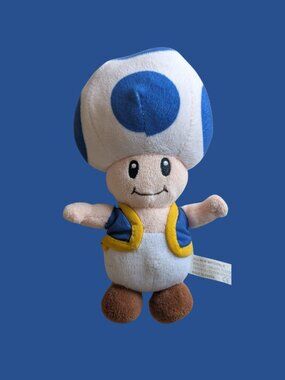 10/$25 Nintendo Super Mario All-Star Blue Toad 7" Plush